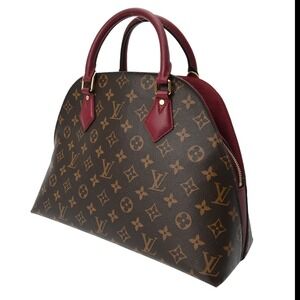 Louis Vuitton Alma Monogram Bag Handbag Canvas Raisin Purple